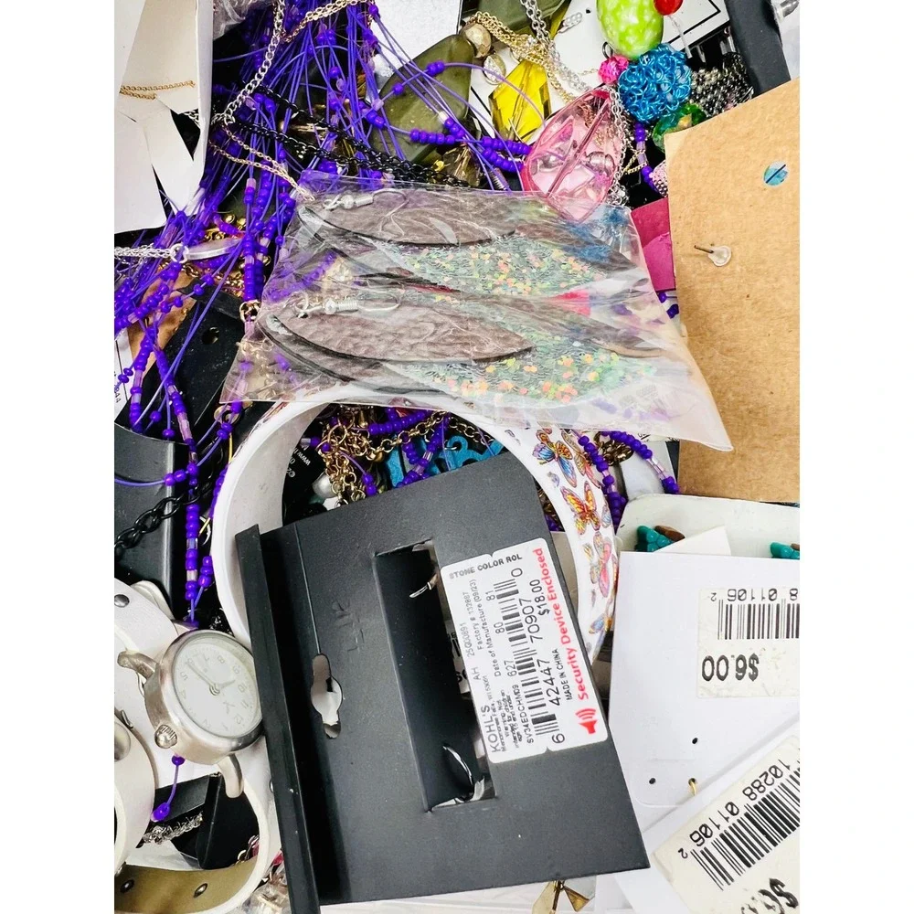 Mystery Jewelry Assorted New Necklace, Bracelet, Earring Lot of 3Lbs Wearable - Picture 9 of 16